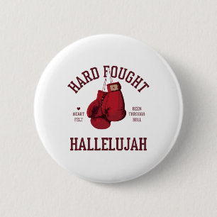 Badge Rond 5 Cm Hallelujah Pink Bow - Gants de boxe