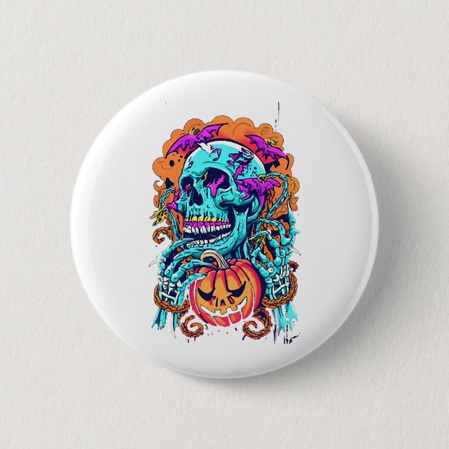 Badge Rond 5 Cm Halloween (Devant)