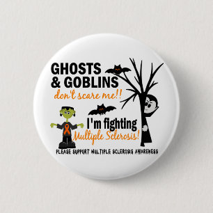 Badge Rond 5 Cm Halloween 1 Guerrier de sclérose en plaques