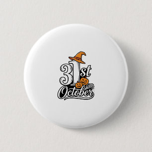 Badge Rond 5 Cm Halloween 31 octobre typographie conception de t-s