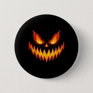 Badge Rond 5 Cm Halloween à la tête de Citrouille sculpté de Jack-