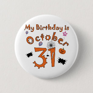 Badge Rond 5 Cm Halloween anniversaire 31 octobre
