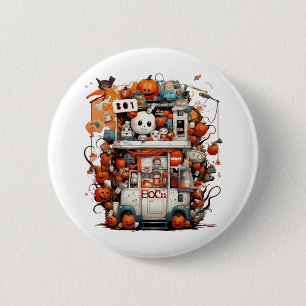 Badge Rond 5 Cm Halloween Boo Boo Crew Ghost Car d'urgence