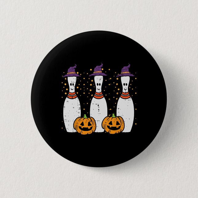 Badge Rond 5 Cm Halloween Bowling Costume Bowler Hommes Femmes Enf (Devant)