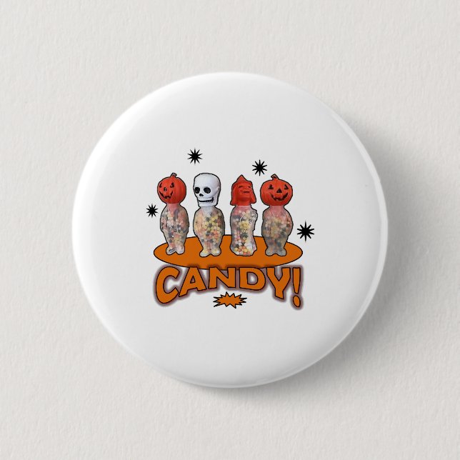 BADGE ROND 5 CM HALLOWEEN CANDY (Devant)