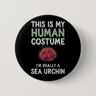 Badge Rond 5 Cm Halloween C'est mon costume humain Je suis vraimen