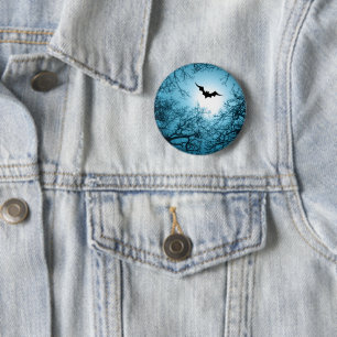 Badge Rond 5 Cm Halloween chauve-souris nuit sombre personnalisabl