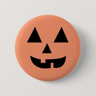 Badge Rond 5 Cm Halloween citrouille