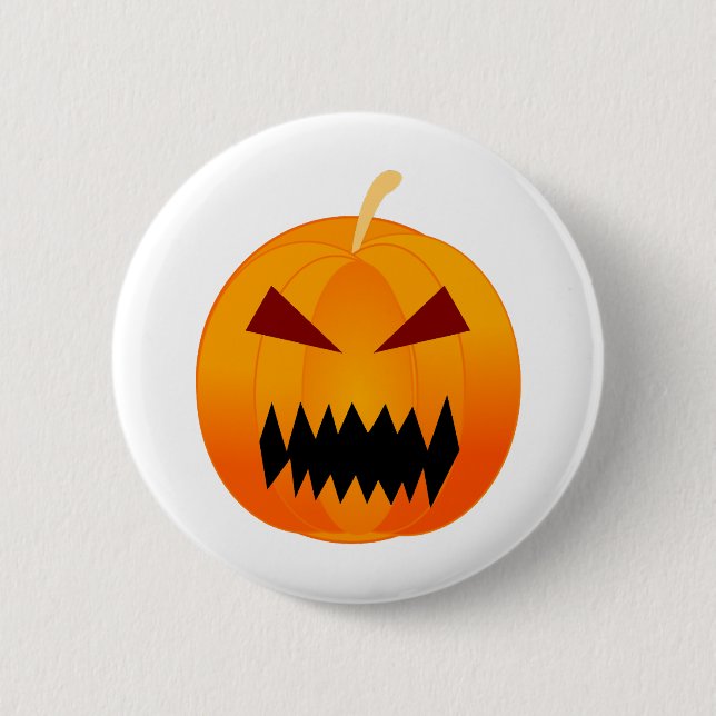 Badge Rond 5 Cm Halloween citrouille (Devant)