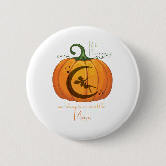 Badge Rond 5 Cm Halloween Citrouille Fairy design