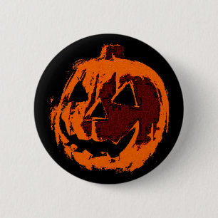 Badge Rond 5 Cm Halloween Citrouille - grunstyle + vos idées