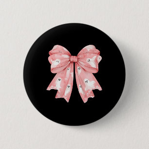 Badge Rond 5 Cm Halloween Coquette Ghost Bow mignonne fille douce