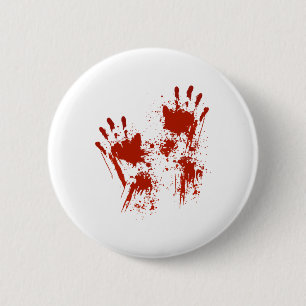 Badge Rond 5 Cm Halloween Costume mains de sang Zombie tenue