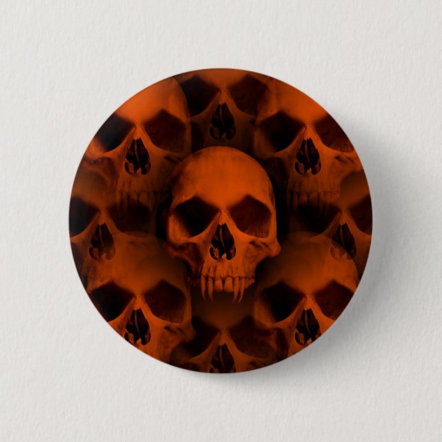 Badge Rond 5 Cm Halloween crânes d'horreur (Devant)