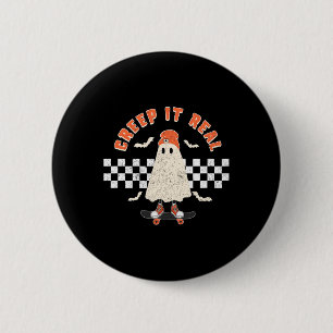 Badge Rond 5 Cm Halloween Creep It Real Ghost Boy Automne saison S