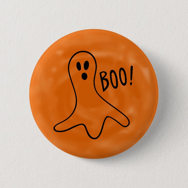 Badge Rond 5 Cm Halloween Cute Ghost Booo (Devant)
