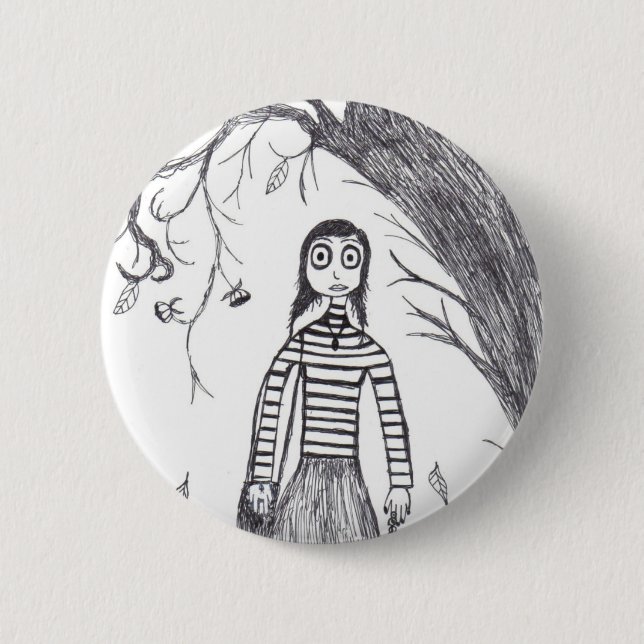 Badge Rond 5 Cm Halloween déplaisant (Devant)