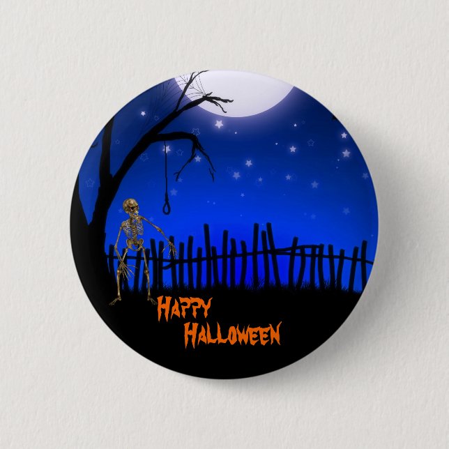 Badge Rond 5 Cm Halloween déplaisant et effrayant (Devant)