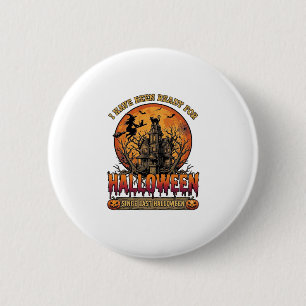 Badge Rond 5 Cm Halloween Depuis Dernière Maison Hantée Sorcière V