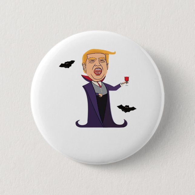 Badge Rond 5 Cm Halloween Dracula Funny (Devant)