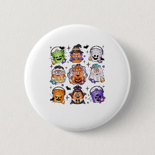 Badge Rond 5 Cm Halloween Éffrayant Nugget mignon personnage de fi