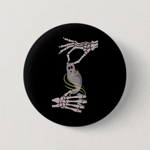 Badge Rond 5 Cm Halloween Éffrayant pour le fantôme des mains de s