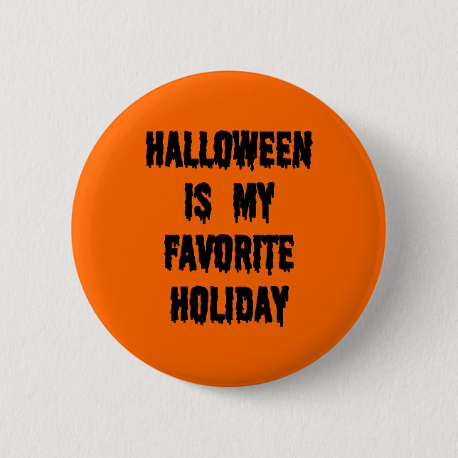 Badge Rond 5 Cm Halloween est mon pin préféré (Devant)
