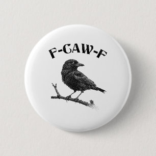 Badge Rond 5 Cm Halloween F-CAW-F du Corbeau