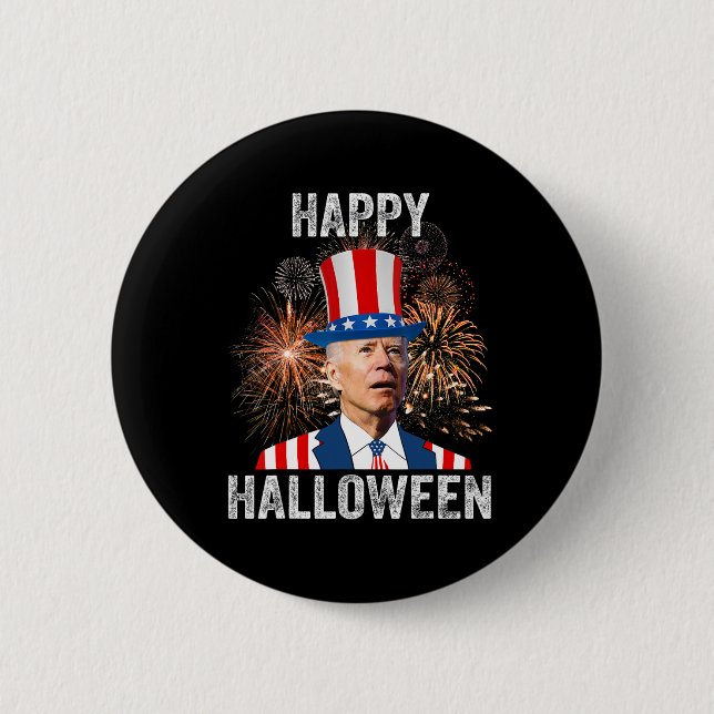 Badge Rond 5 Cm Halloween Funny Happy (Devant)