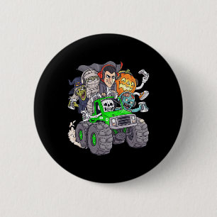 Badge Rond 5 Cm Halloween Gamer Skeleton