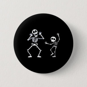 Badge Rond 5 Cm Halloween Garçons Filles Enfants Squelette Griddy