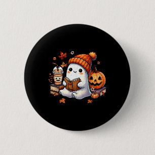 Badge Rond 5 Cm Halloween Ghost Lecture Livre Lote Ghost Cof