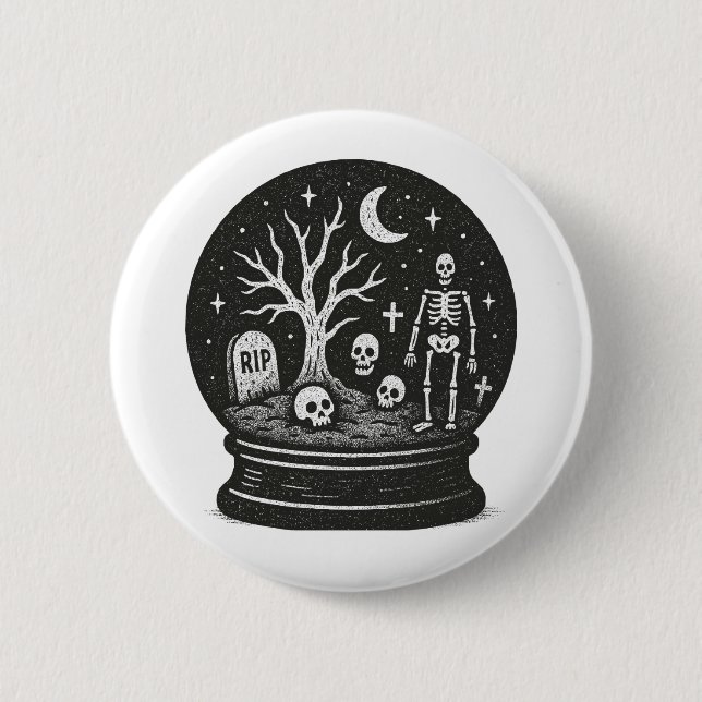Badge Rond 5 Cm Halloween Globe (Devant)