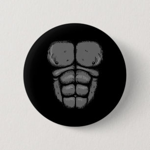 Badge Rond 5 Cm Halloween Gorilla Singe Belly Costume poitrine Hom