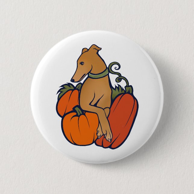 Badge Rond 5 Cm halloween greyhound (Devant)