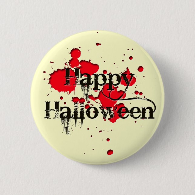 Badge Rond 5 Cm Halloween heureux (Devant)