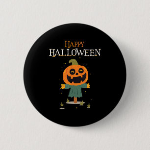 Badge Rond 5 Cm Halloween heureux citrouille