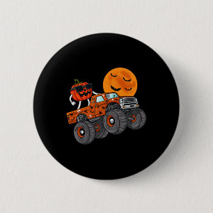Badge Rond 5 Cm Halloween Jack-o'-lantern Monster Truck Toddler Bo