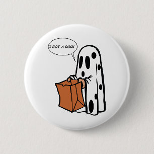 Badge Rond 5 Cm Halloween J'Ai Un Fantôme De Rock