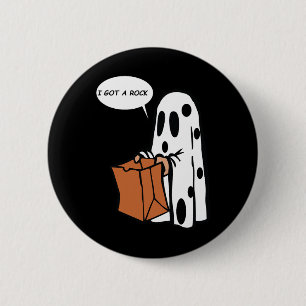 Badge Rond 5 Cm Halloween J'Ai Un Fantôme De Rock