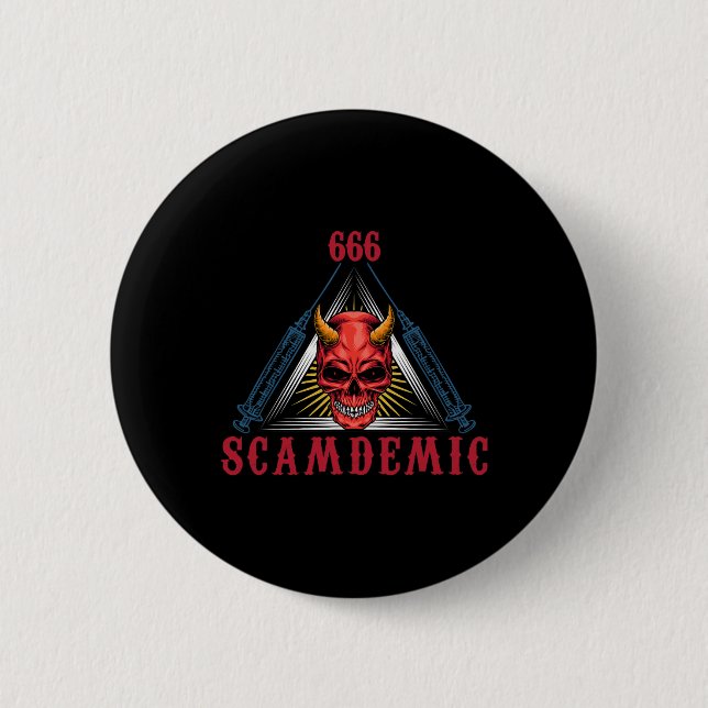 Badge Rond 5 Cm Halloween Mad Scientifique Mal Genius (Devant)