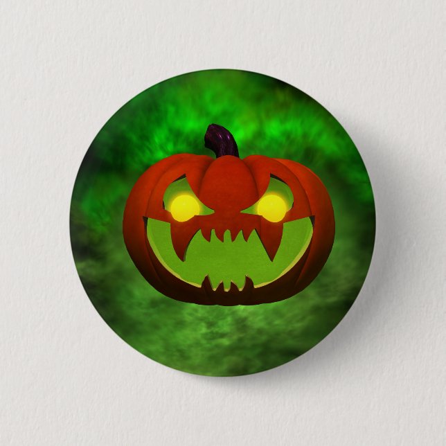 Badge Rond 5 Cm Halloween malin éffrayantPumpkin (Devant)