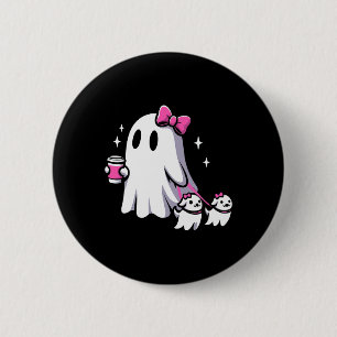 Badge Rond 5 Cm Halloween mignon Fantôme Chien de marche Éffrayant