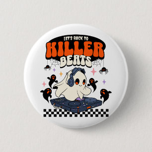 Badge Rond 5 Cm Halloween Music Dj Hip-hop Rap Tourne-disque, Part