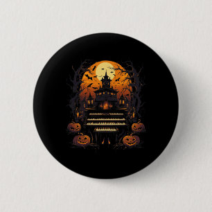 Badge Rond 5 Cm Halloween Organ Player Costume musique