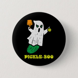 Badge Rond 5 Cm Halloween Pickleball Pickleball Boo Ghost Costume 