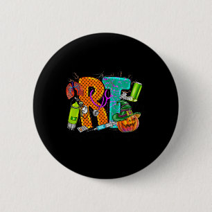 Badge Rond 5 Cm Halloween RT Respiratory Therapist éffrayant RT pu