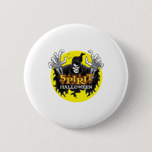 Badge Rond 5 Cm Halloween Spirit