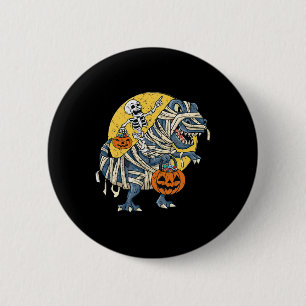 Badge Rond 5 Cm Halloween Squelette équitation maman Dinosaure T R