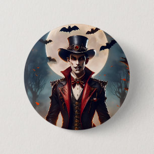 Badge Rond 5 Cm Halloween Steampunk Gothique Zombie Vampire